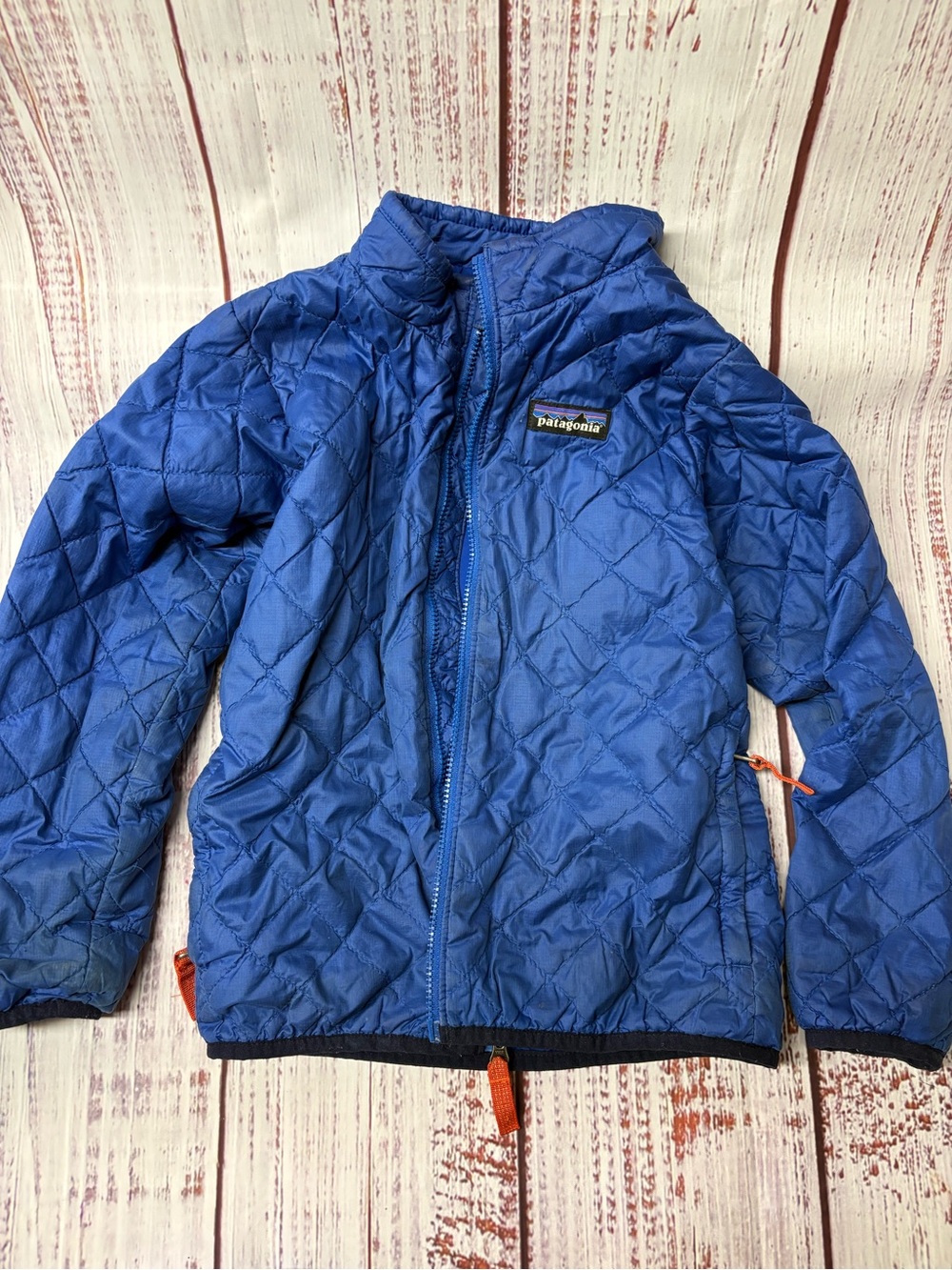Patagonia Kids Blue Quilted Puffer Jacket